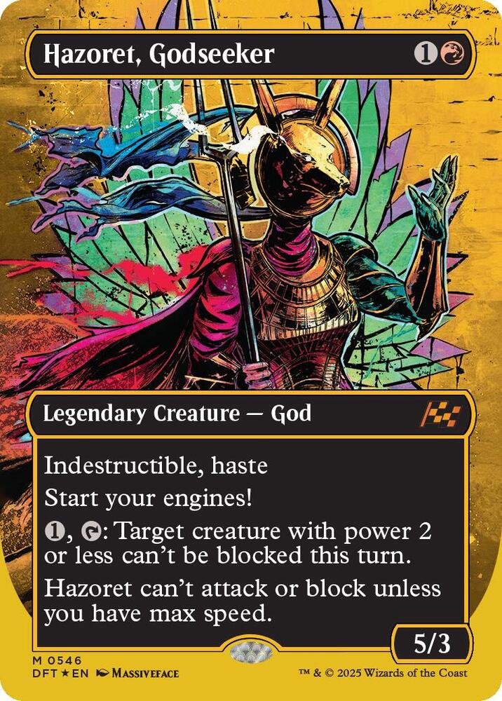 Hazoret, Godseeker (Borderless) (First-Place Foil) - Aetherdrift (DFT) NM *FOIL*