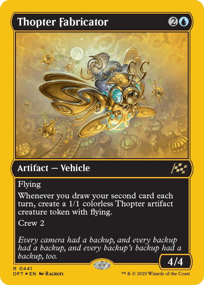 Thopter Fabricator (First-Place Foil) - Aetherdrift (DFT) NM *FOIL*