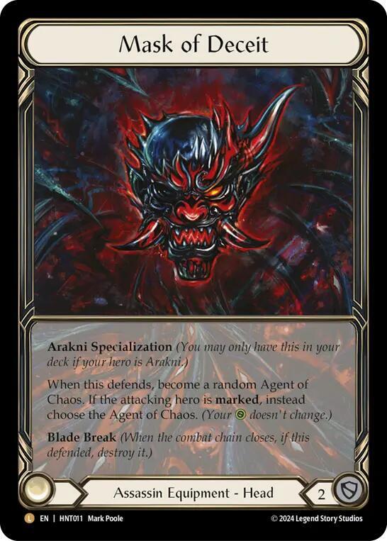 Mask of Deceit (Extended Art) - The Hunted Cold Foil NM