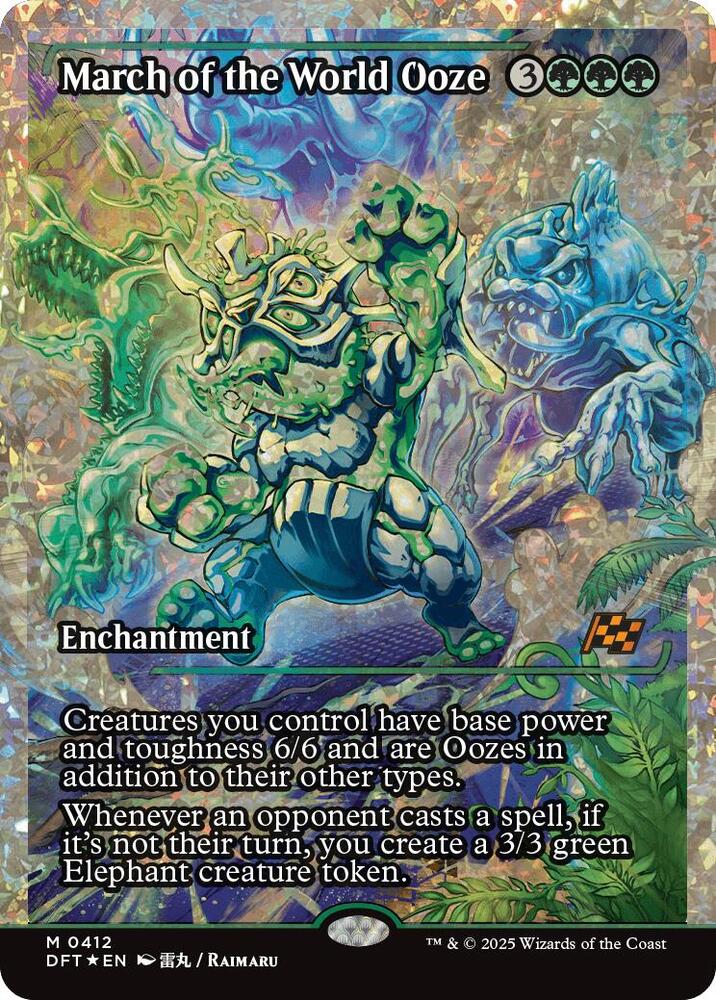 March of the World Ooze (Showcase) (Fracture Foil) - Aetherdrift (DFT) NM *FOIL*