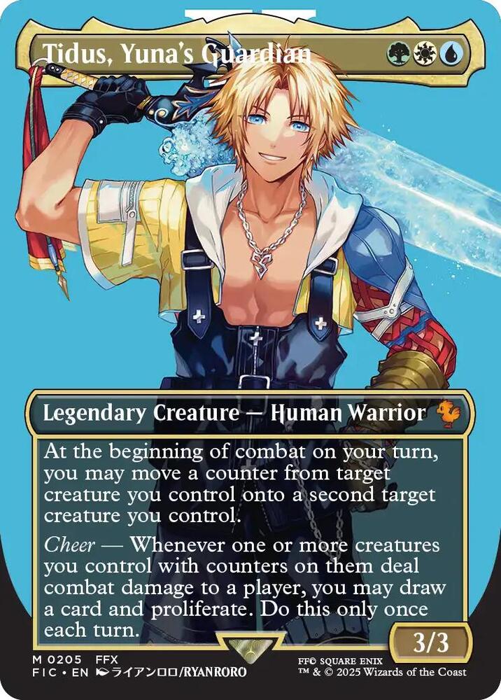 Tidus, Yuna's Guardian (Borderless) - Commander: FINAL FANTASY (FIC) NM *FOIL*