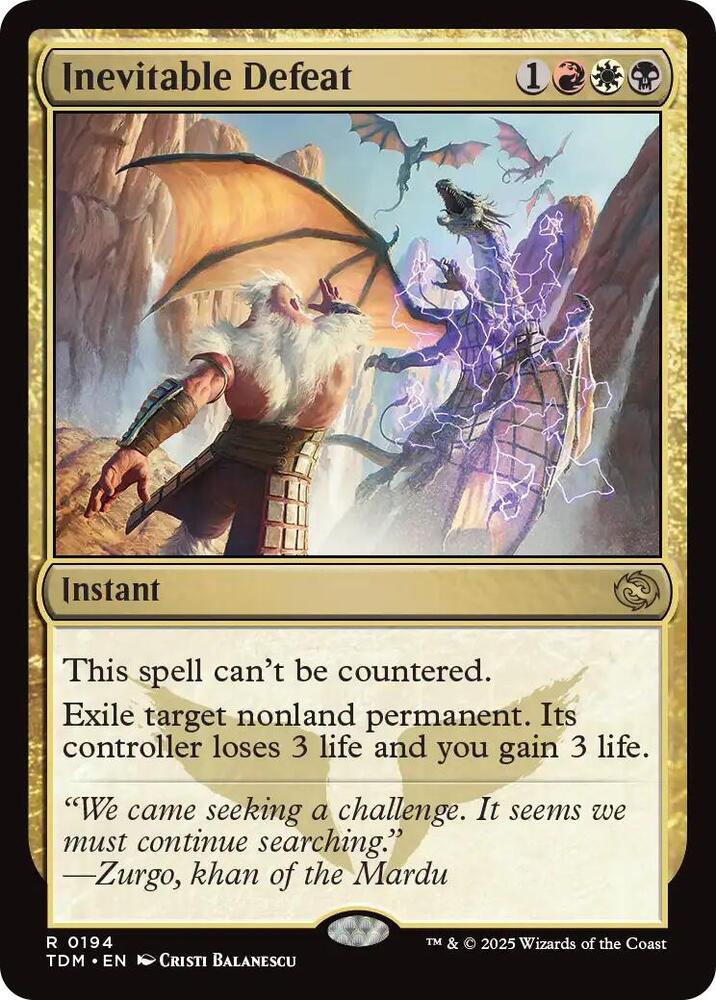 Inevitable Defeat - Tarkir: Dragonstorm (TDM) NM