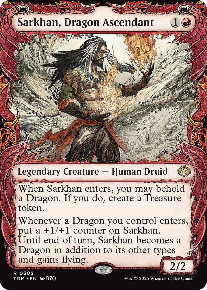 Sarkhan, Dragon Ascendant (0302) (Showcase) - Tarkir: Dragonstorm (TDM) NM