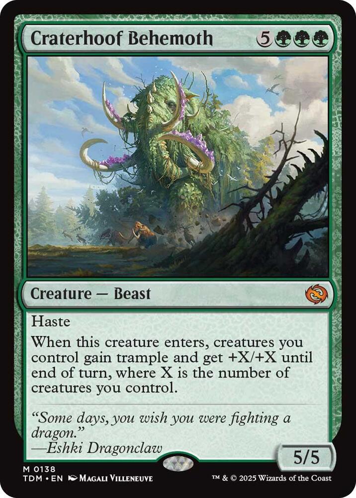 Craterhoof Behemoth - Tarkir: Dragonstorm (TDM) NM