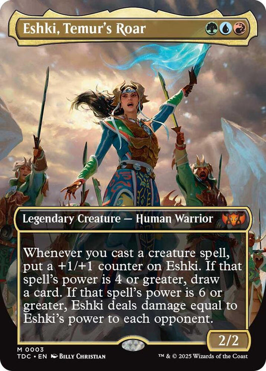 Eshki, Temur's Roar (Borderless) - Commander: Tarkir: Dragonstorm (TDC) NM