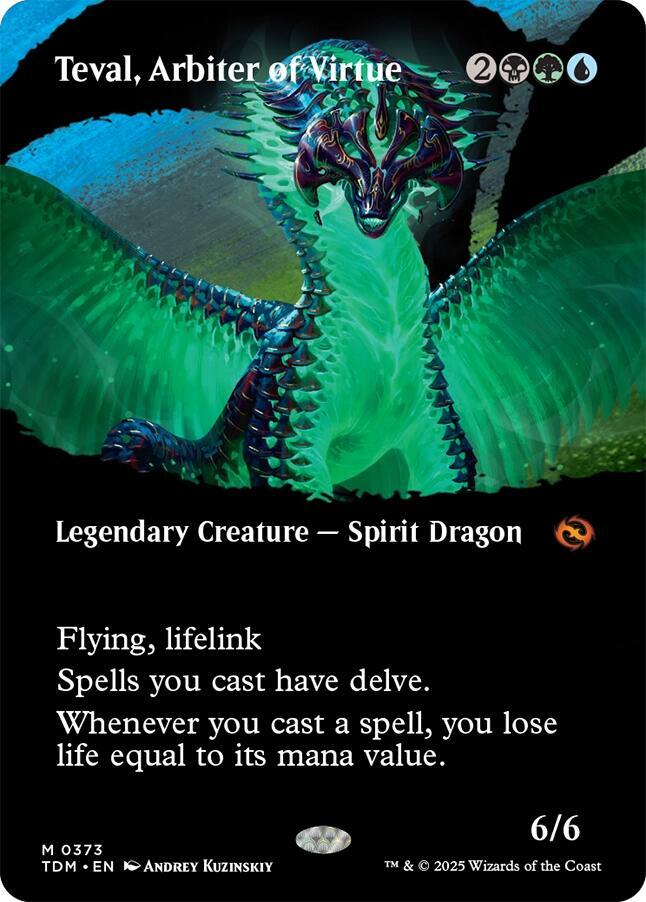 Teval, Arbiter of Virtue (Borderless) - Tarkir: Dragonstorm (TDM) NM