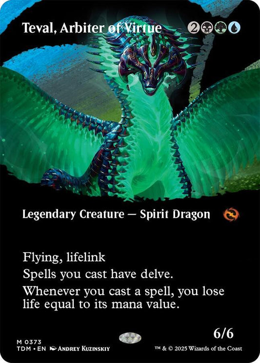 Teval, Arbiter of Virtue (Borderless) - Tarkir: Dragonstorm (TDM) NM