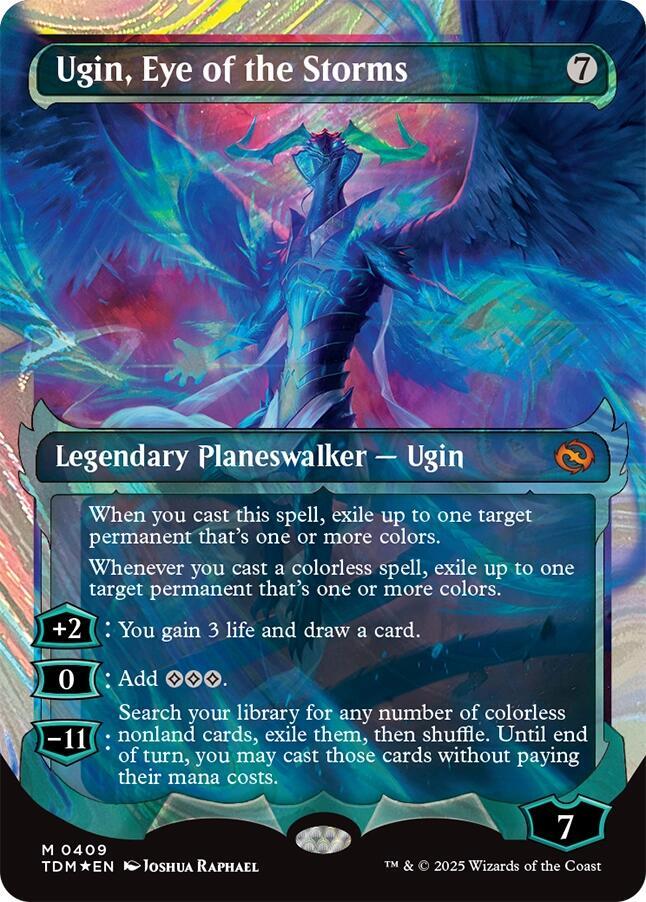 Ugin, Eye of the Storms (Showcase) (Halo Foil) - Tarkir: Dragonstorm (TDM) NM *FOIL*