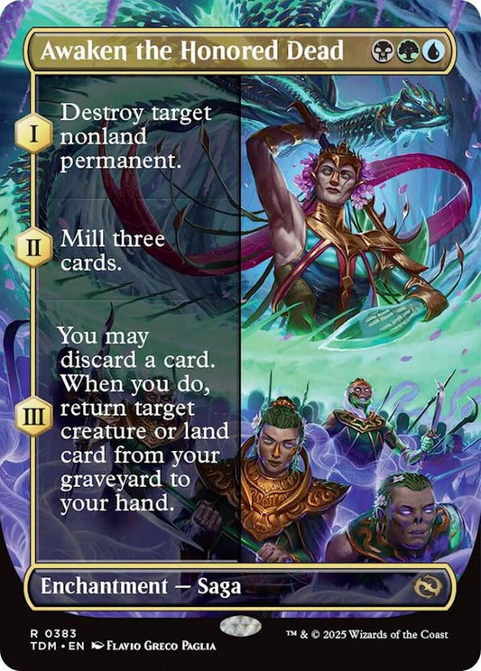 Awaken the Honored Dead (Borderless) - Tarkir: Dragonstorm (TDM) NM *FOIL*