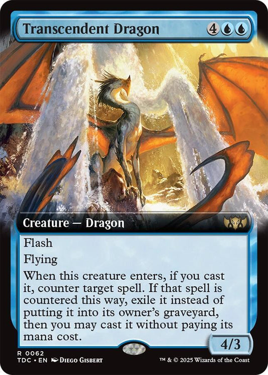 Transcendent Dragon (Extended Art) - Commander: Tarkir: Dragonstorm (TDC) NM
