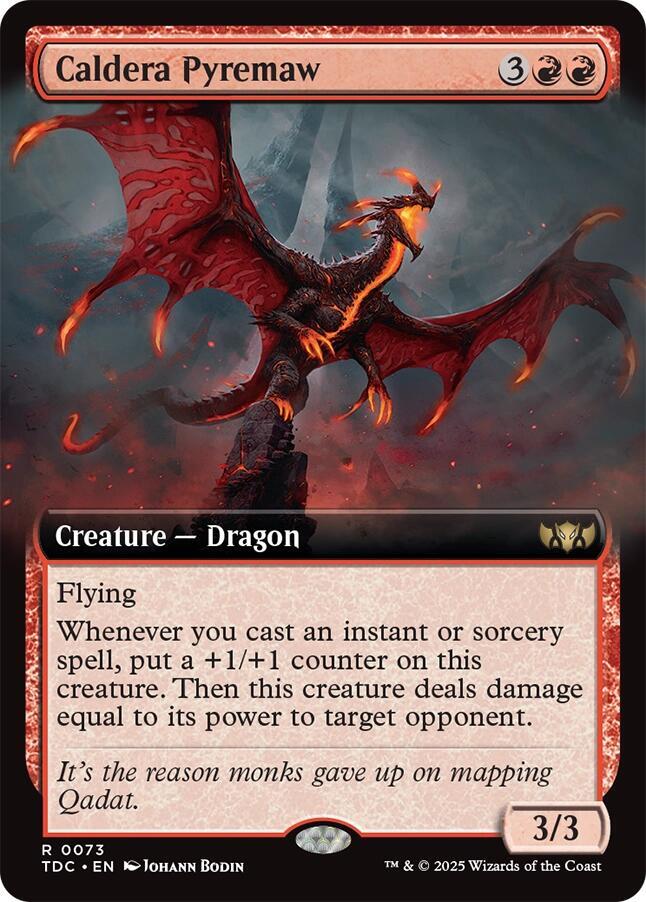 Caldera Pyremaw (Extended Art) - Commander: Tarkir: Dragonstorm (TDC) NM