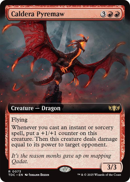 Caldera Pyremaw (Extended Art) - Commander: Tarkir: Dragonstorm (TDC) NM