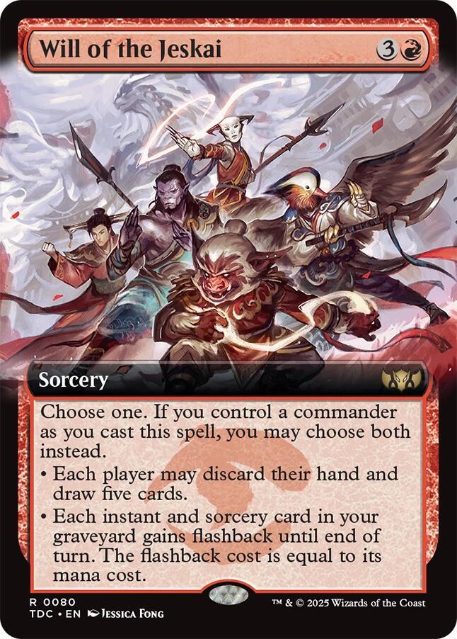 Will of the Jeskai (Extended Art) - Commander: Tarkir: Dragonstorm (TDC) NM