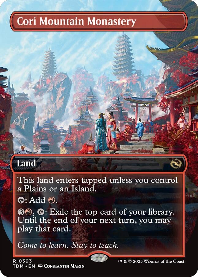 Cori Mountain Monastery (Borderless) - Tarkir: Dragonstorm (TDM) NM *FOIL*