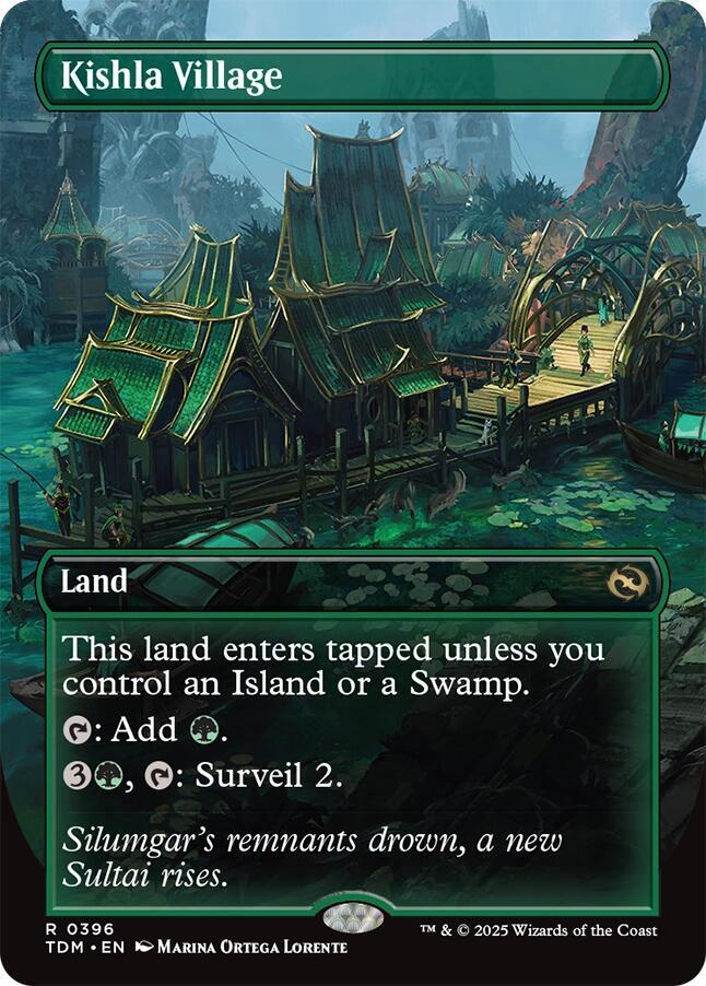 Kishla Village (Borderless) - Tarkir: Dragonstorm (TDM) LP *FOIL*