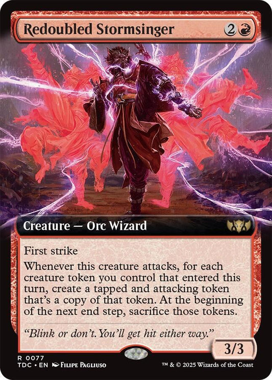 Redoubled Stormsinger (Extended Art) - Commander: Tarkir: Dragonstorm (TDC) NM