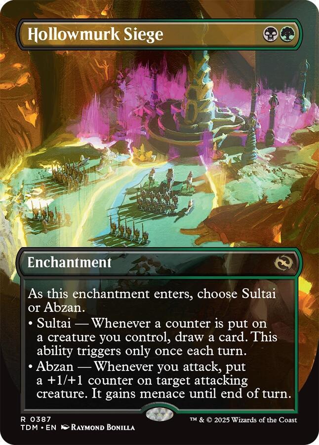 Hollowmurk Siege (Borderless) - Tarkir: Dragonstorm (TDM) NM *FOIL*