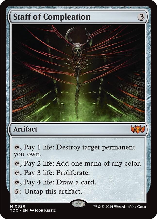 Staff of Compleation - Commander: Tarkir: Dragonstorm (TDC) NM