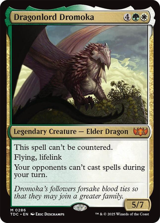 Dragonlord Dromoka - Commander: Tarkir: Dragonstorm (TDC) NM