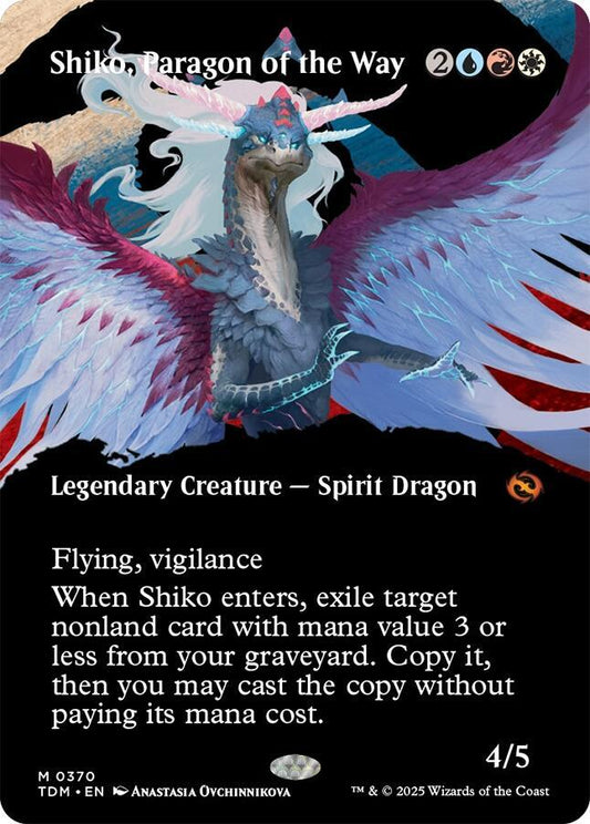 Shiko, Paragon of the Way (Borderless) - Tarkir: Dragonstorm (TDM) NM