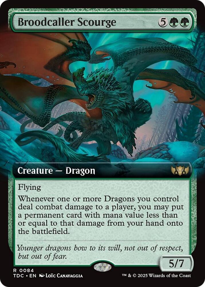 Broodcaller Scourge (Extended Art) - Commander: Tarkir: Dragonstorm (TDC) NM