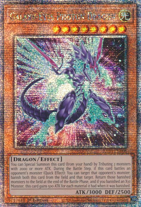 Galaxy-Eyes Photon Dragon (New Art) (Quarter Century Secret Rare) - Quarter Century Stampede (RA04) NM