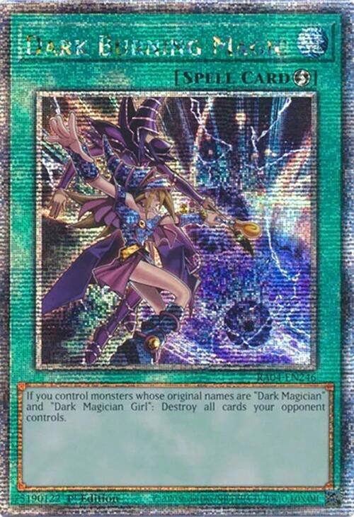 Dark Burning Magic (Quarter Century Secret Rare) - Quarter Century Stampede (RA04) NM