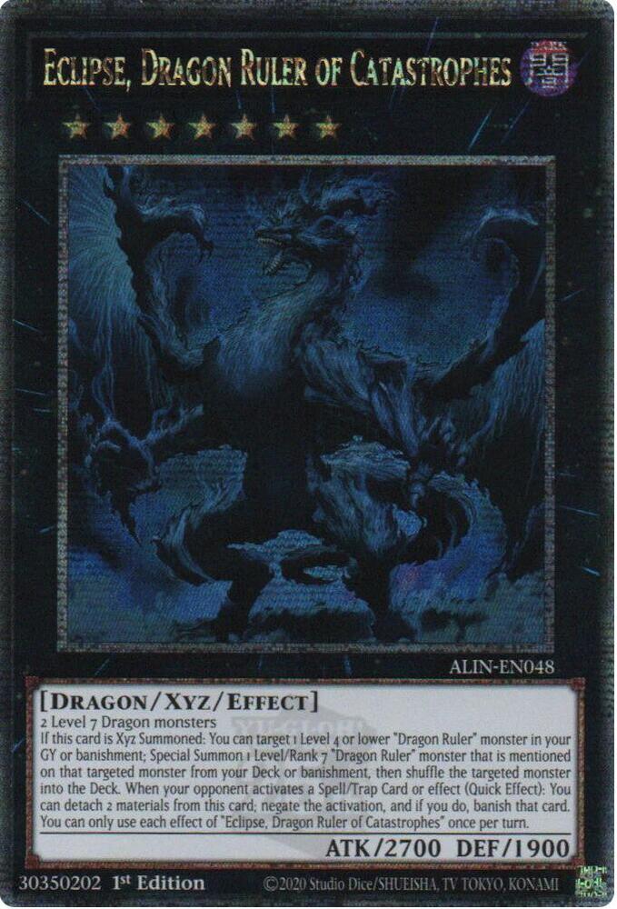 Eclipse, Dragon Ruler of Catastrophes (Quarter Century Secret Rare) - Alliance Insight (ALIN) NM