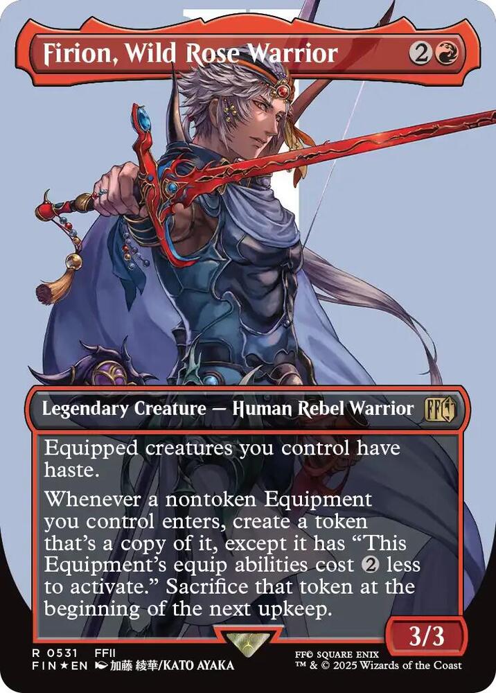 Firion, Wild Rose Warrior (Borderless) (Surge Foil) - FINAL FANTASY (FIN) NM *FOIL*