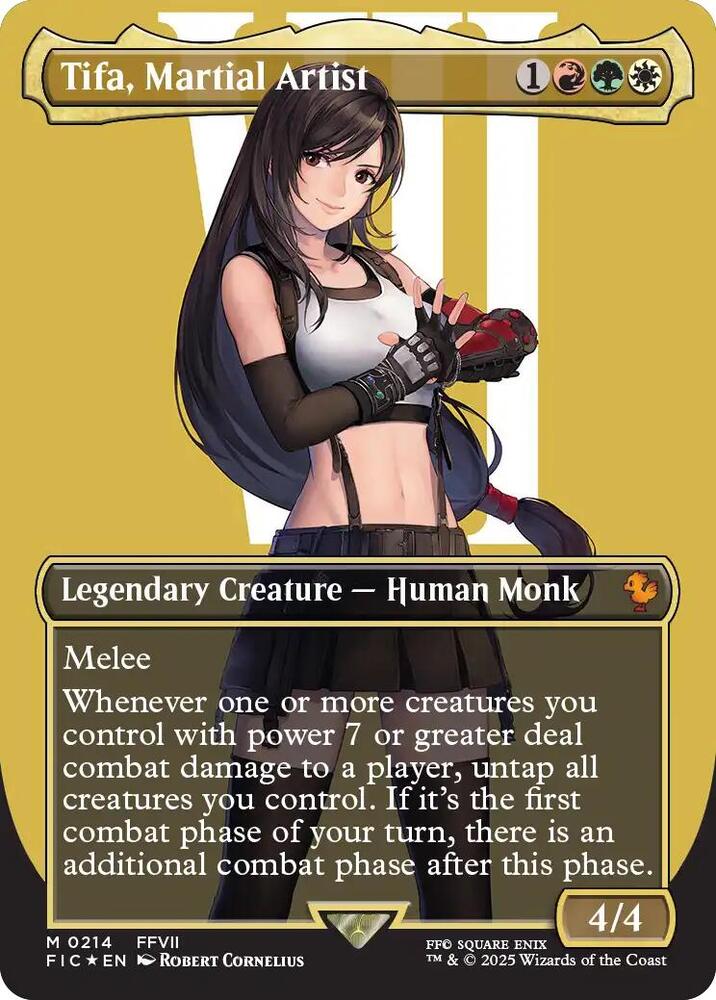 Tifa, Martial Artist (Borderless) (Surge Foil) - Commander: FINAL FANTASY (FIC) NM *FOIL*
