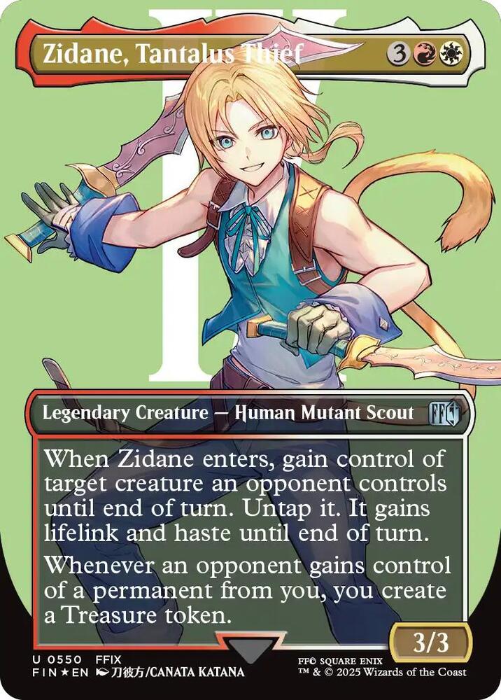 Zidane, Tantalus Thief (Borderless) (Surge Foil) - FINAL FANTASY (FIN) NM *FOIL*