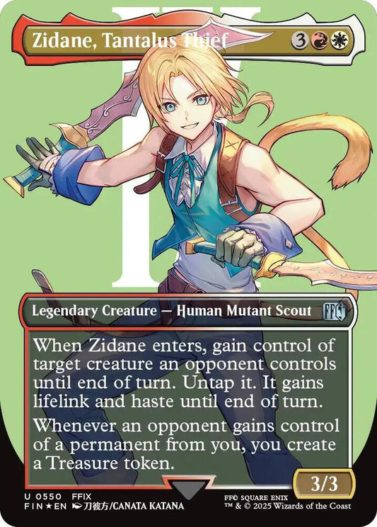 Zidane, Tantalus Thief (Borderless) (Surge Foil) - FINAL FANTASY (FIN) NM *FOIL*