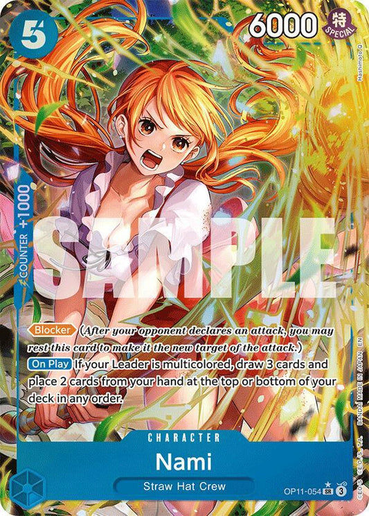 Nami (054) (Alternate Art) - A Fist of Divine Speed (OP11) NM *FOIL*