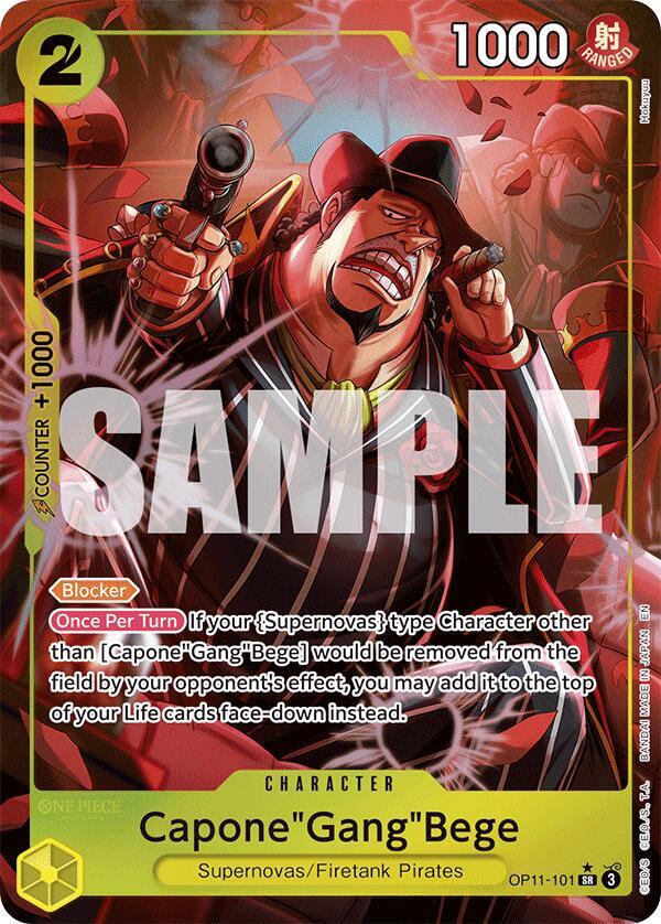 Capone"Gang"Bege (101) (Alternate Art) - A Fist of Divine Speed (OP11) NM *FOIL*