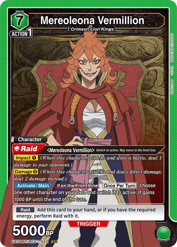 Mereoleona Vermillion (042) - UE08BT: Black Clover (UE08BT) NM *FOIL*