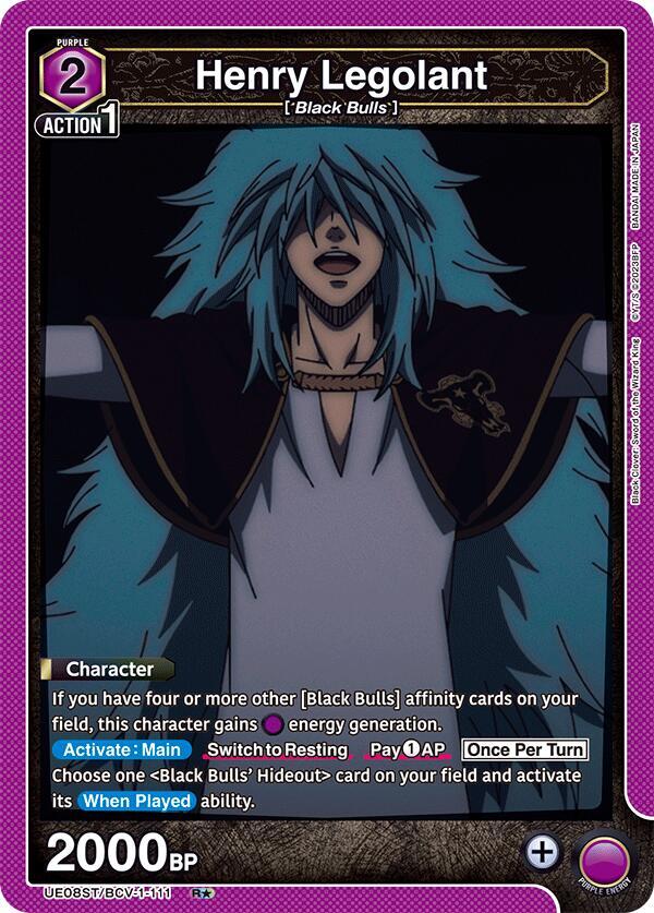 Henry Legolant (R*) - UE08ST: Black Clover Starter Deck (UE08ST) NM *FOIL*