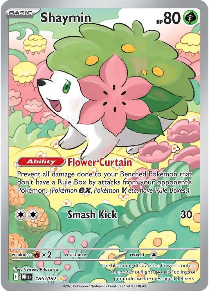 Shaymin - 185/182 - SV10: Destined Rivals (DRI) NM *FOIL*