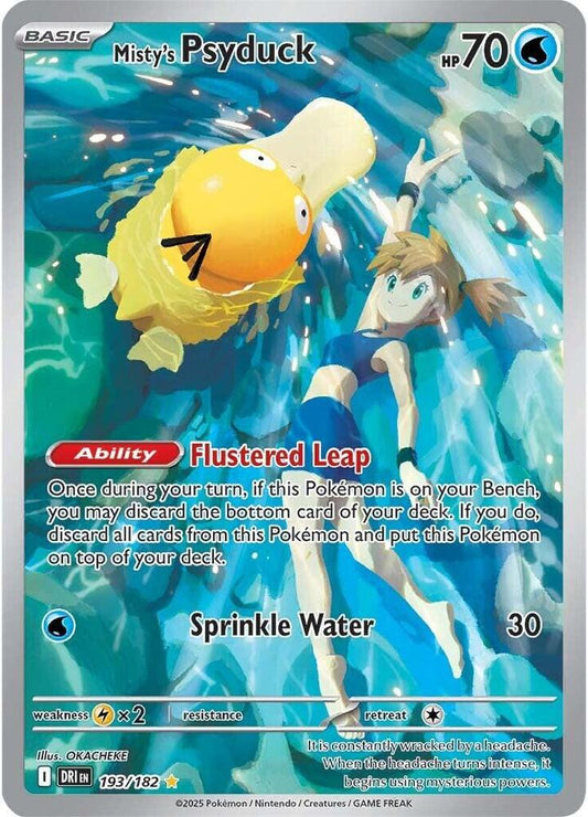 Misty's Psyduck - 193/182 - SV10: Destined Rivals (DRI) NM *FOIL*