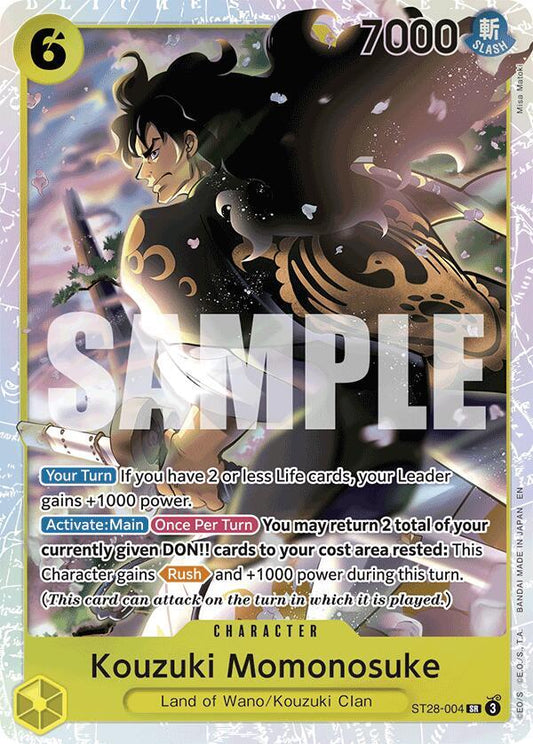 Kouzuki Momonosuke - Starter Deck 28: GREEN/YELLOW Yamato (ST-28) NM *FOIL*