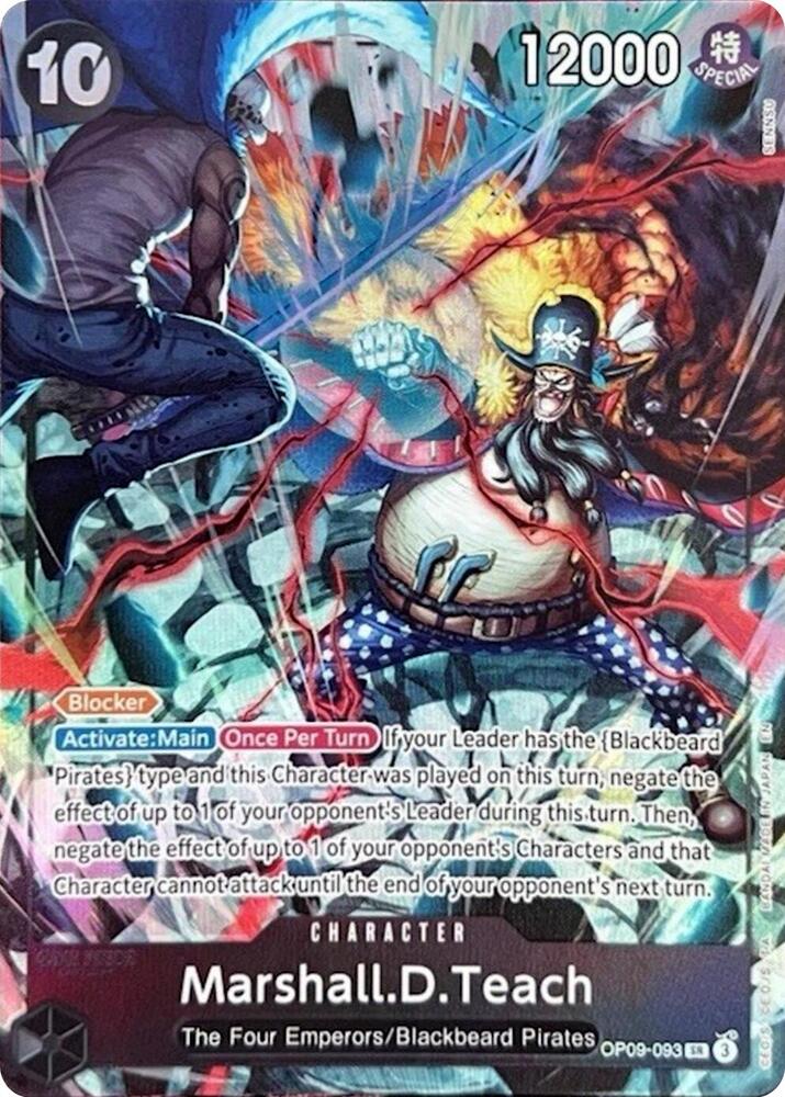 Marshall.D.Teach (093) (English Version 2nd Anniversary Set) - One Piece Promotion Cards (OP-PR) NM *FOIL*