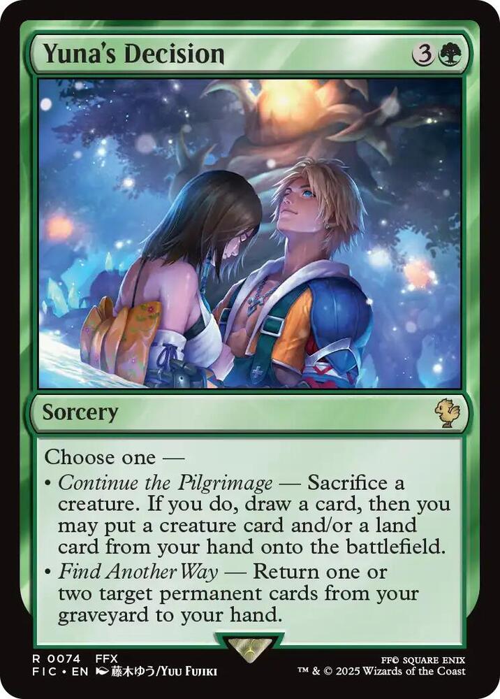 Yuna's Decision (Surge Foil) - Commander: FINAL FANTASY (FIC) NM *FOIL*