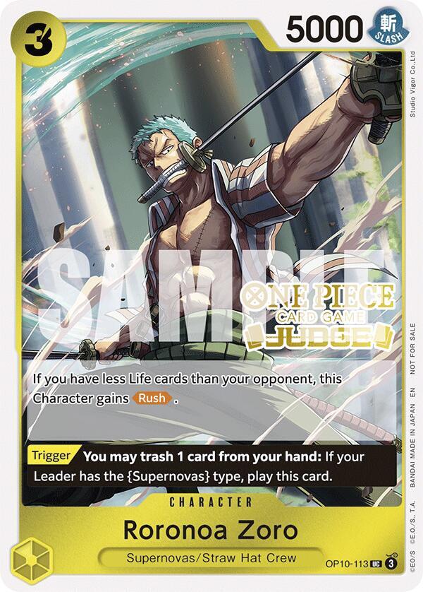 Roronoa Zoro (Judge Pack Vol. 6) - One Piece Promotion Cards (OP-PR) LP *FOIL*