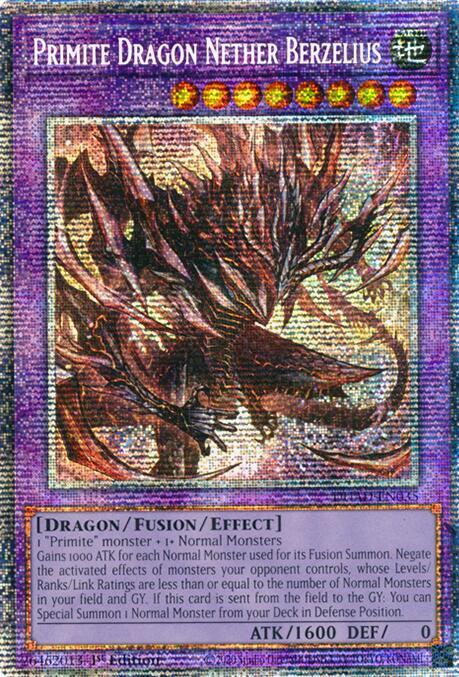Primite Dragon Nether Berzelius (Starlight Rare) - Duelist's Advance (DUAD) NM