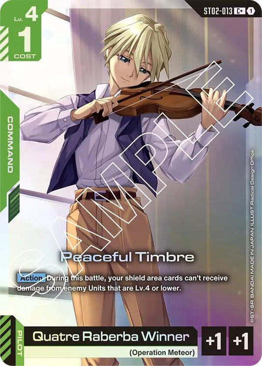 Peaceful Timbre (C+) - Starter Deck 02: Wings of Advance (ST02) NM *FOIL*