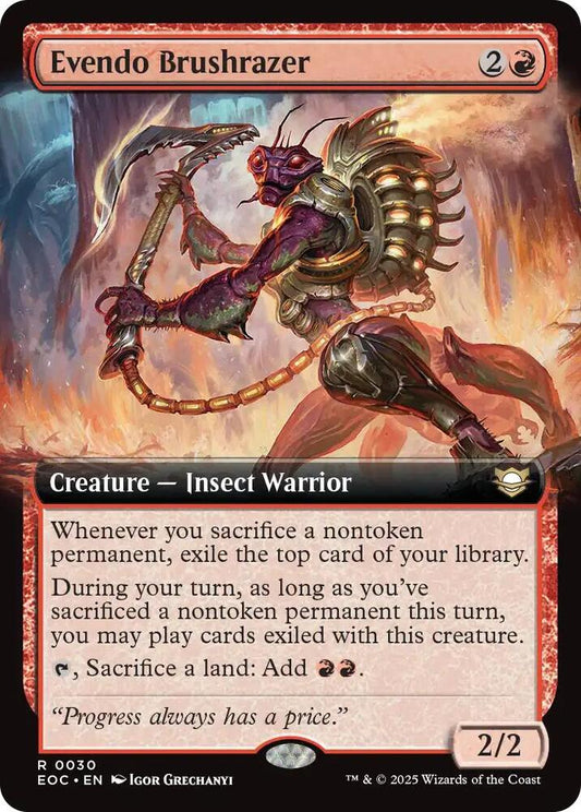 Evendo Brushrazer (Extended Art) - Commander: Edge of Eternities (EOC) NM