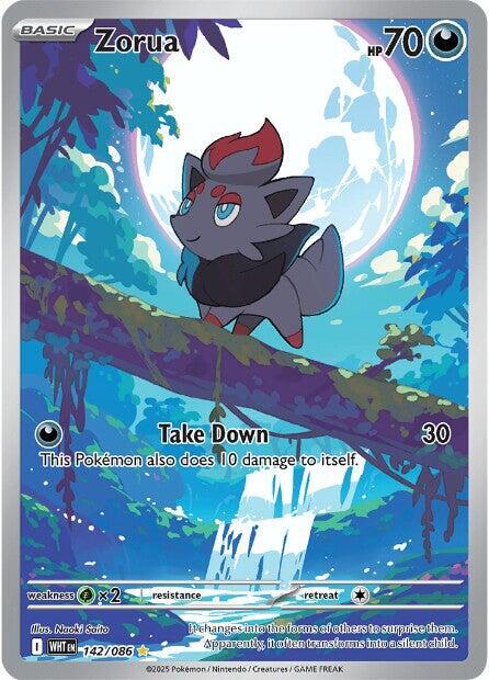 Zorua - 142/086 - SV: White Flare (WHT) NM *FOIL*