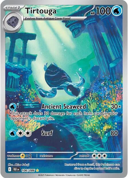 Tirtouga - 106/086 - SV: Black Bolt (BLK) NM *FOIL*