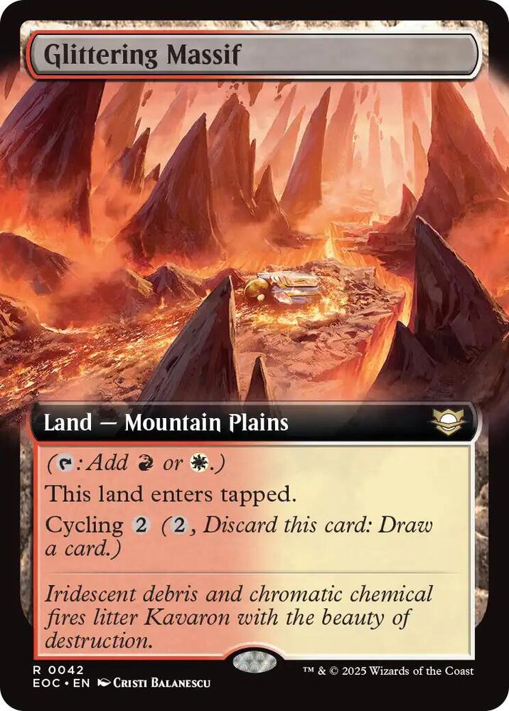 Glittering Massif (Extended Art) - Commander: Edge of Eternities (EOC) NM