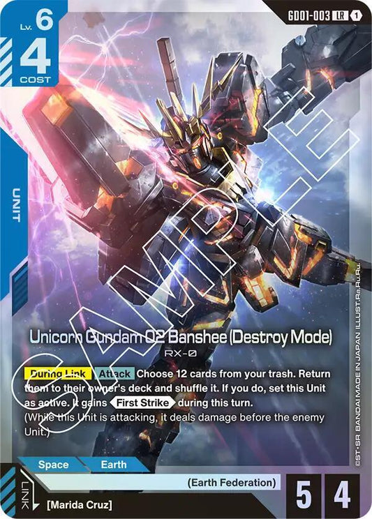 Unicorn Gundam 02 Banshee (Destroy Mode) - Newtype Rising (GD01) NM *FOIL*