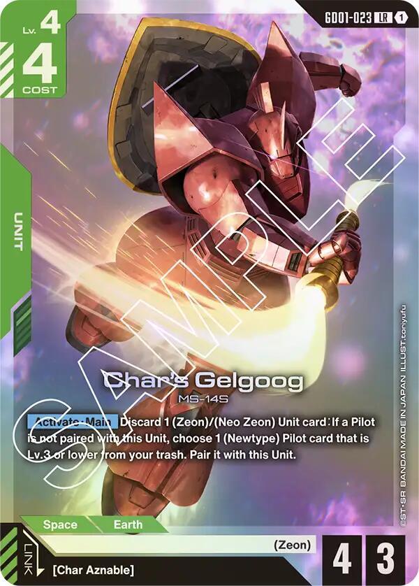 Char's Gelgoog - Newtype Rising (GD01) NM *FOIL*